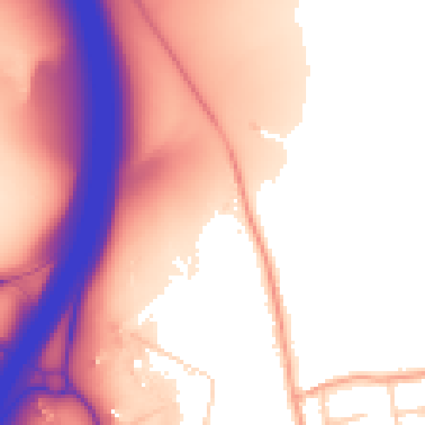 Daytime road noise heatmap for IP1 6FL