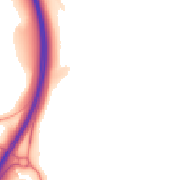 Night-time road noise heatmap for IP1 6FL