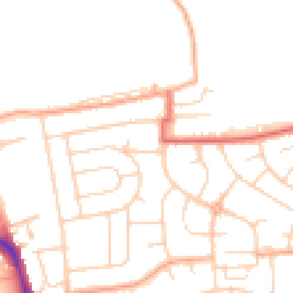 Daytime road noise heatmap for IP1 6HN