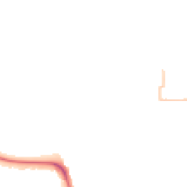 Night-time road noise heatmap for IP1 6JE