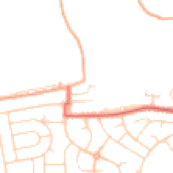 Daytime road noise heatmap for IP1 6JL