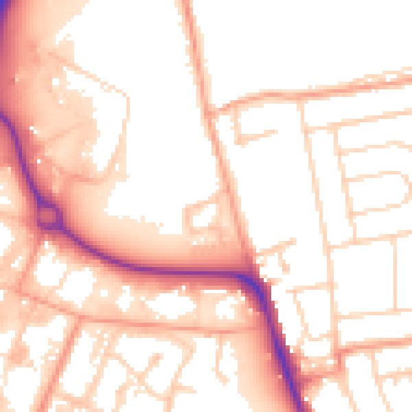 Daytime road noise heatmap for IP1 6NU