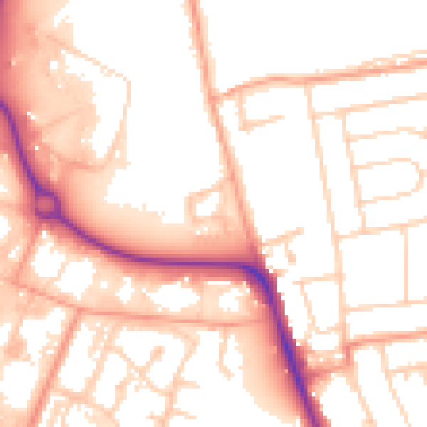 Daytime road noise heatmap for IP1 6NZ