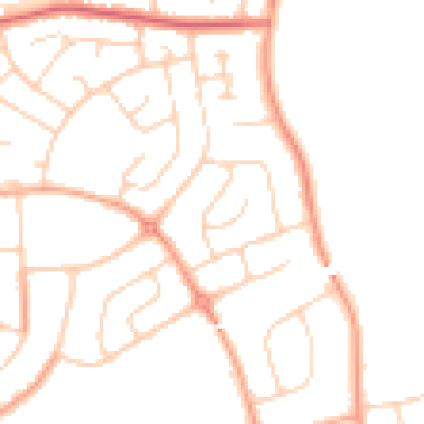 Daytime road noise heatmap for IP1 6PL