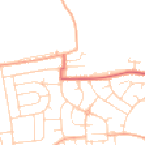 Daytime road noise heatmap for IP1 6SN