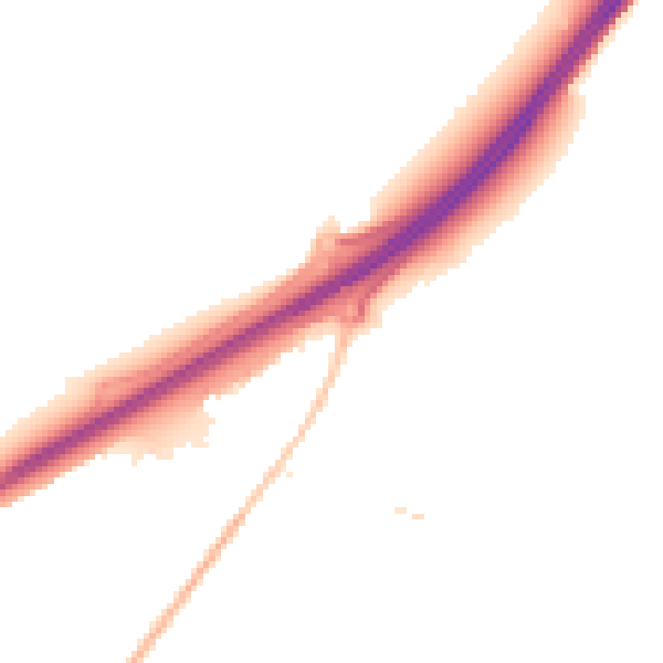 Night-time road noise heatmap for IP28 1AB