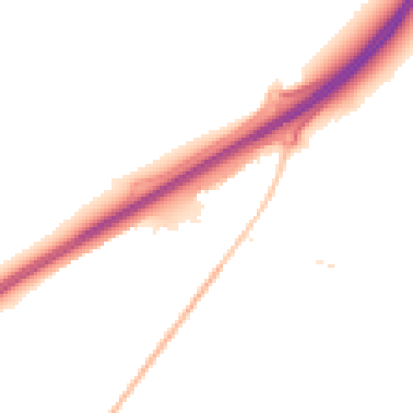 Night-time road noise heatmap for IP28 1AE