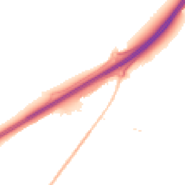 Night-time road noise heatmap for IP28 1AF