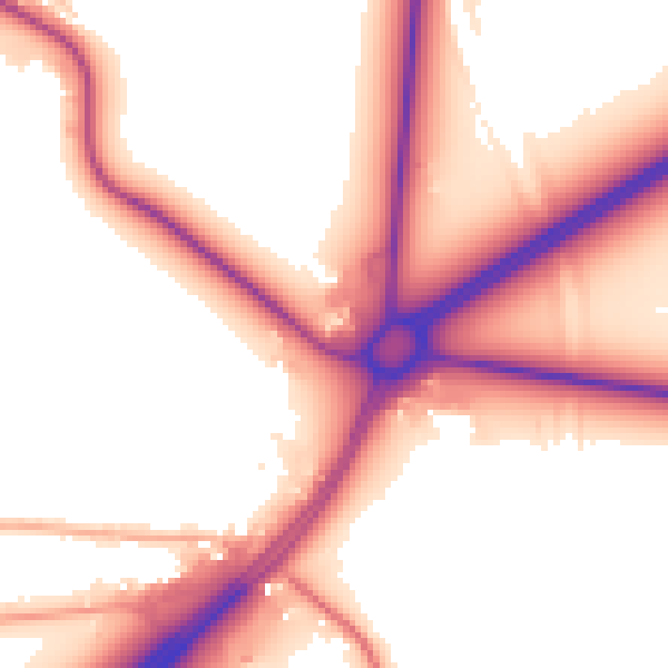 Daytime road noise heatmap for IP28 6AE