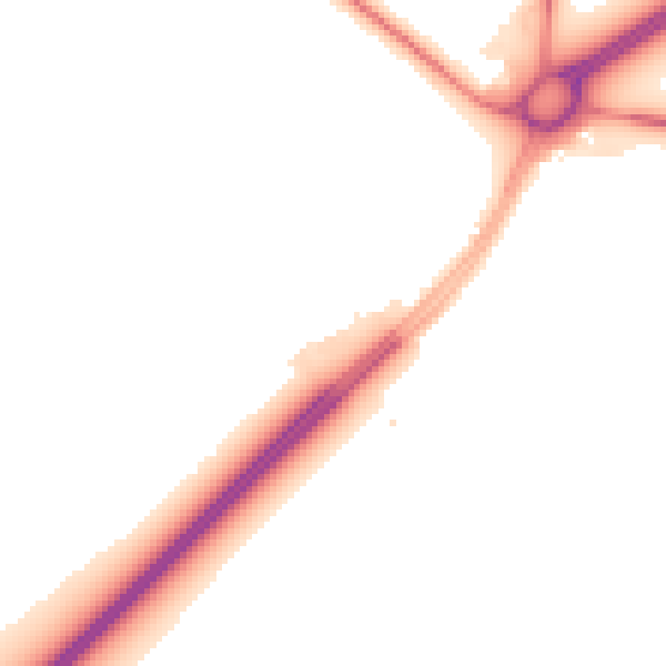 Night-time road noise heatmap for IP28 6AF