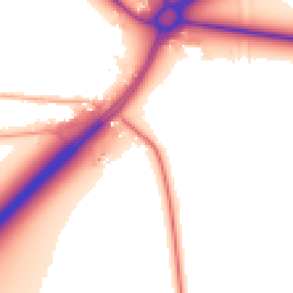 Daytime road noise heatmap for IP28 6AG