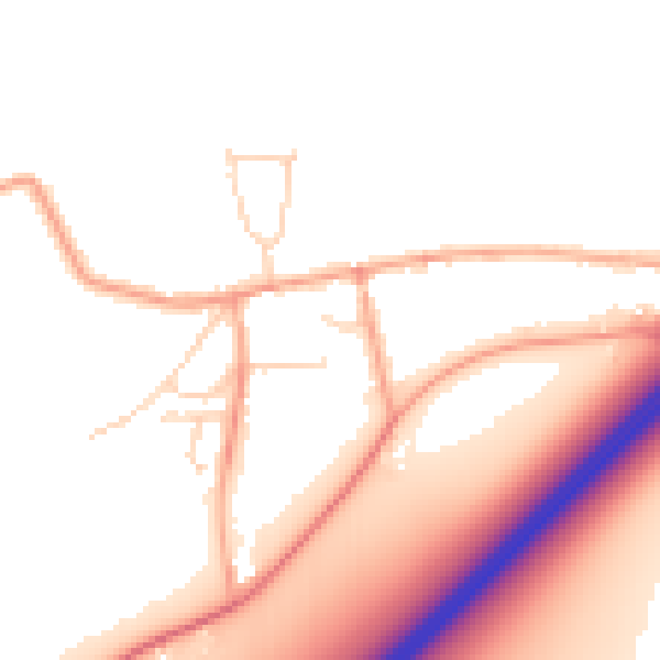 Daytime road noise heatmap for IP28 6AN
