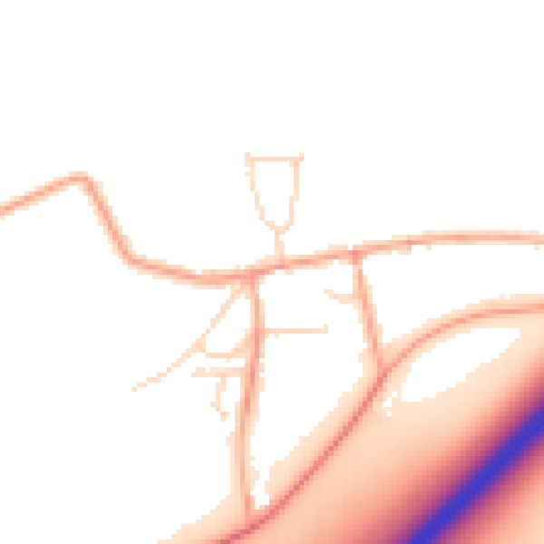 Daytime road noise heatmap for IP28 6AP