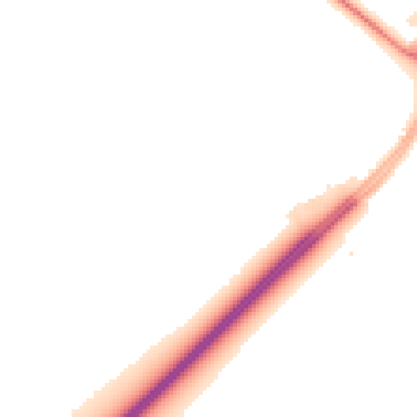 Night-time road noise heatmap for IP28 6AQ
