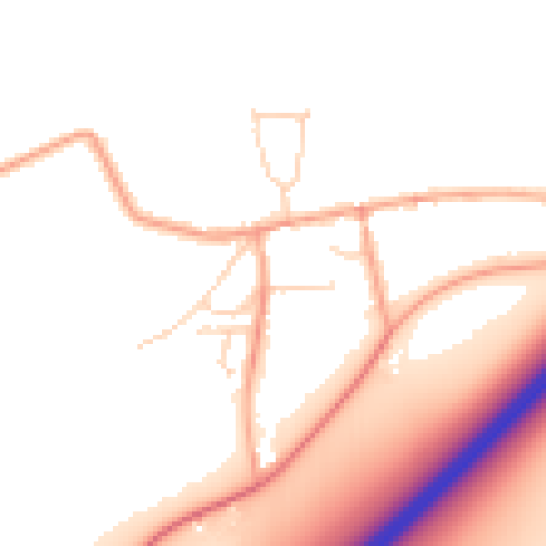 Daytime road noise heatmap for IP28 6AU