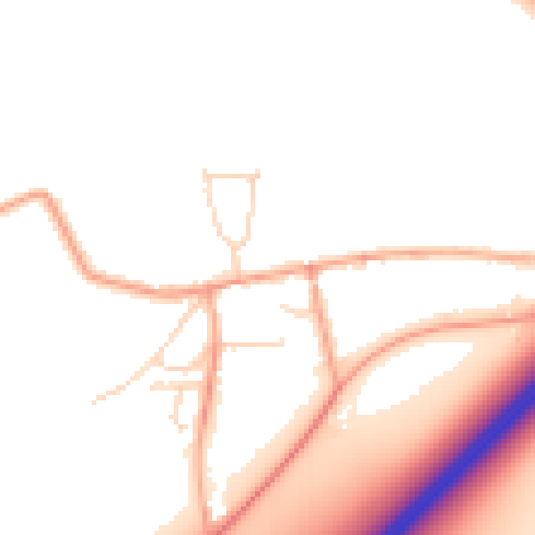 Daytime road noise heatmap for IP28 6AW