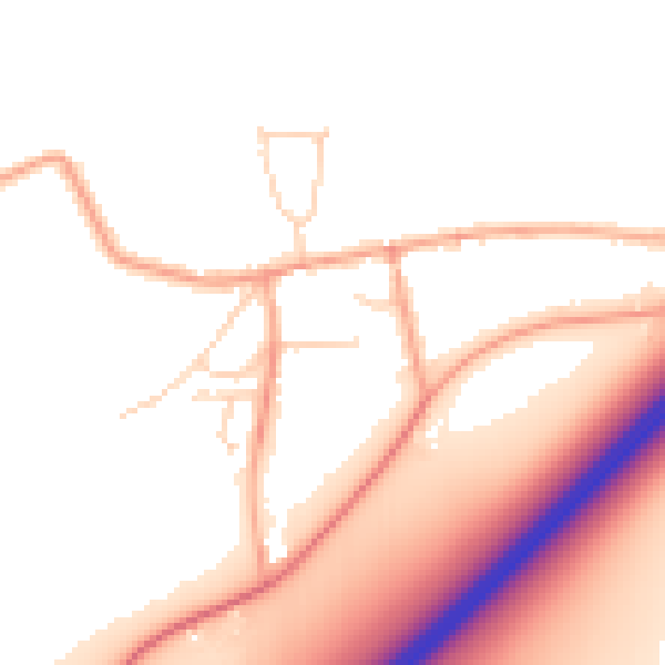 Daytime road noise heatmap for IP28 6AX