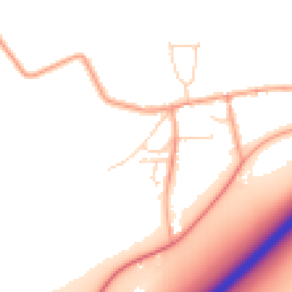 Daytime road noise heatmap for IP28 6BA