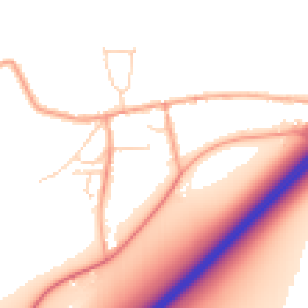 Daytime road noise heatmap for IP28 6BE