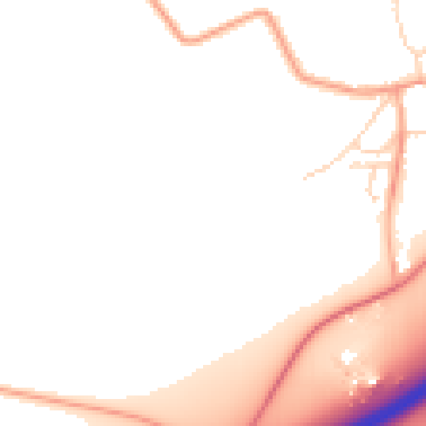Daytime road noise heatmap for IP28 6BG