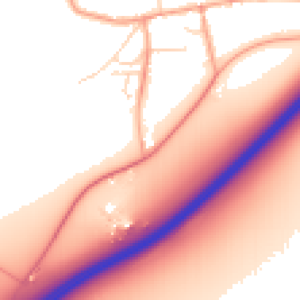 Daytime road noise heatmap for IP28 6BJ