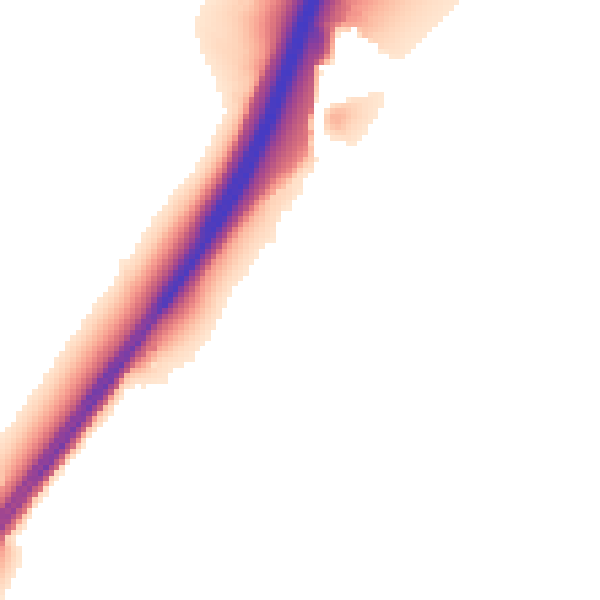Night-time road noise heatmap for IP28 6BN
