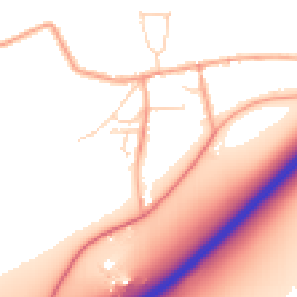 Daytime road noise heatmap for IP28 6BQ