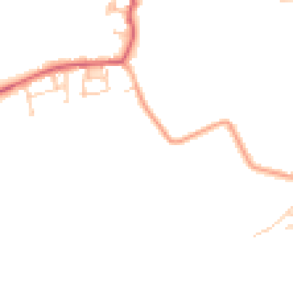 Daytime road noise heatmap for IP28 6BT