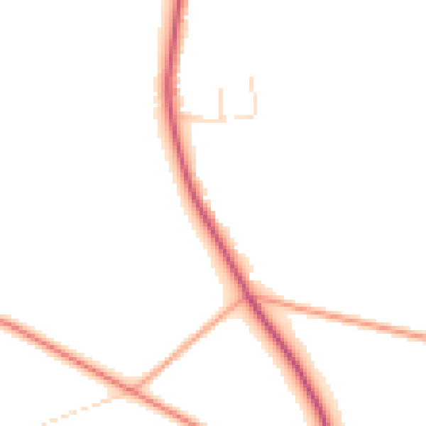 Daytime road noise heatmap for IP28 6DT