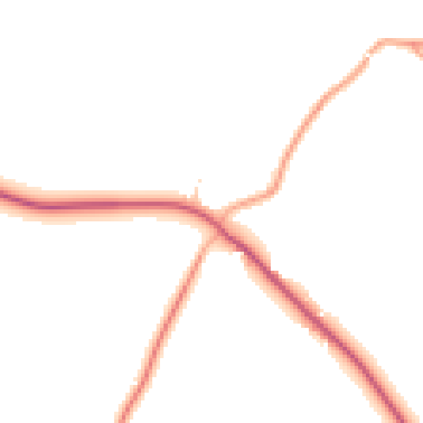 Daytime road noise heatmap for IP28 6EJ