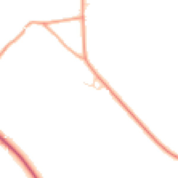 Daytime road noise heatmap for IP28 6ES