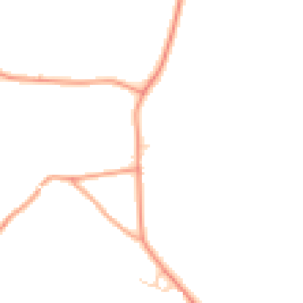 Daytime road noise heatmap for IP28 6EU