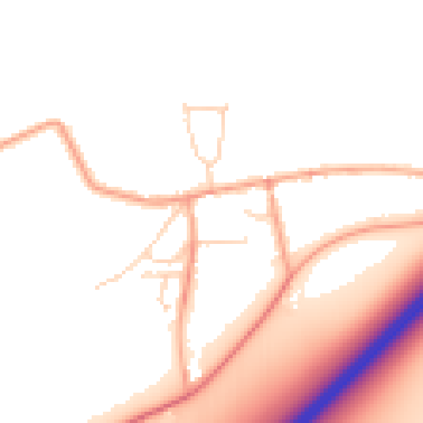 Daytime road noise heatmap for IP28 6FE