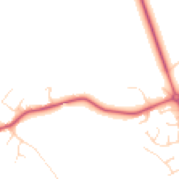 Daytime road noise heatmap for IP28 6JH