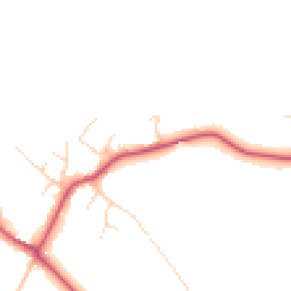 Daytime road noise heatmap for IP28 6JJ