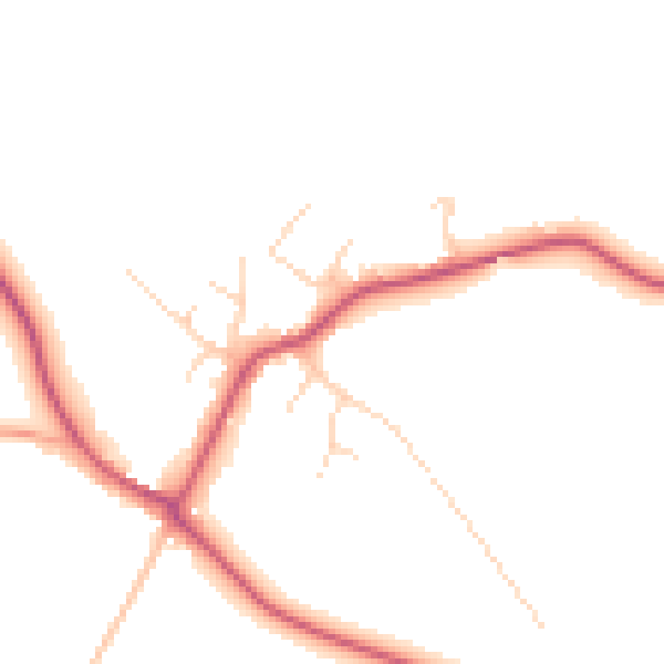Daytime road noise heatmap for IP28 6JN