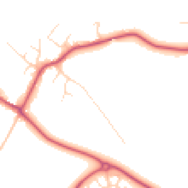 Daytime road noise heatmap for IP28 6JP