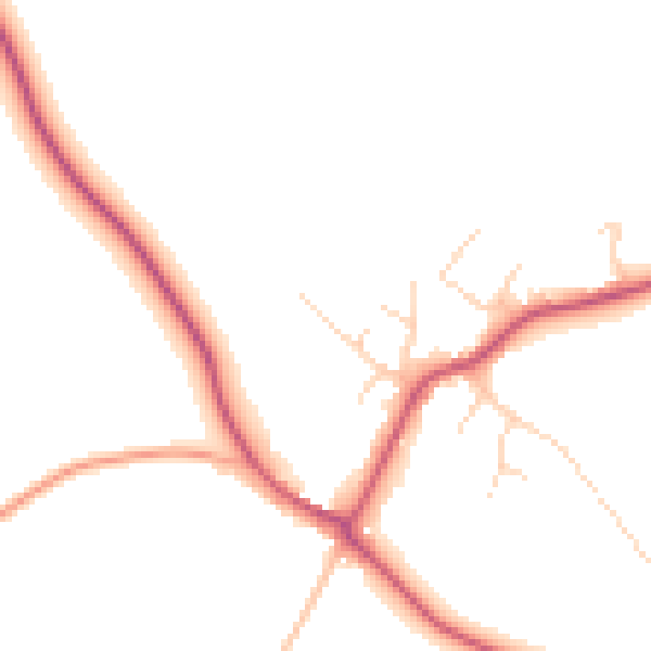 Daytime road noise heatmap for IP28 6JS