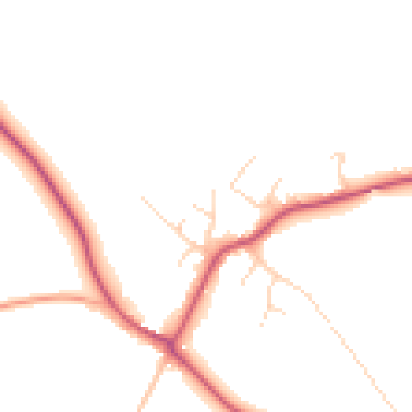 Daytime road noise heatmap for IP28 6JT