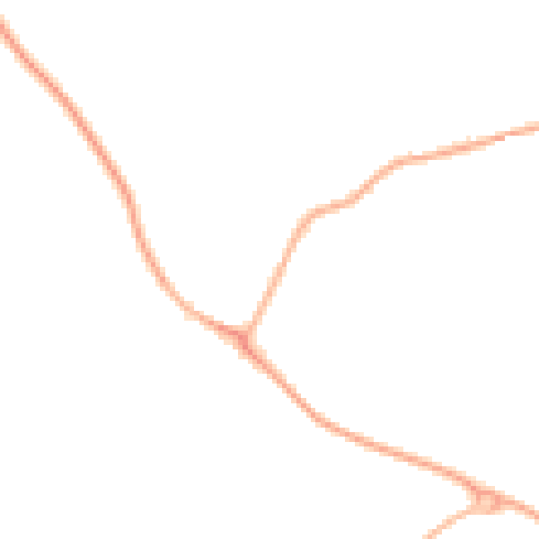 Night-time road noise heatmap for IP28 6JX