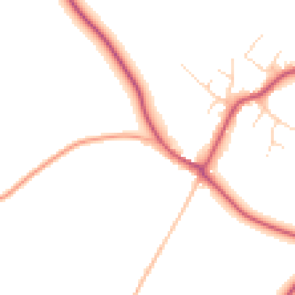 Daytime road noise heatmap for IP28 6LB