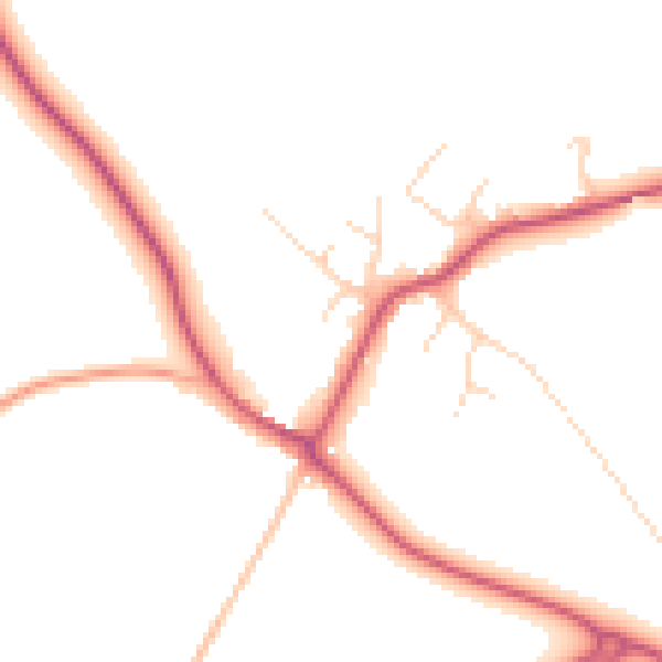 Daytime road noise heatmap for IP28 6LH
