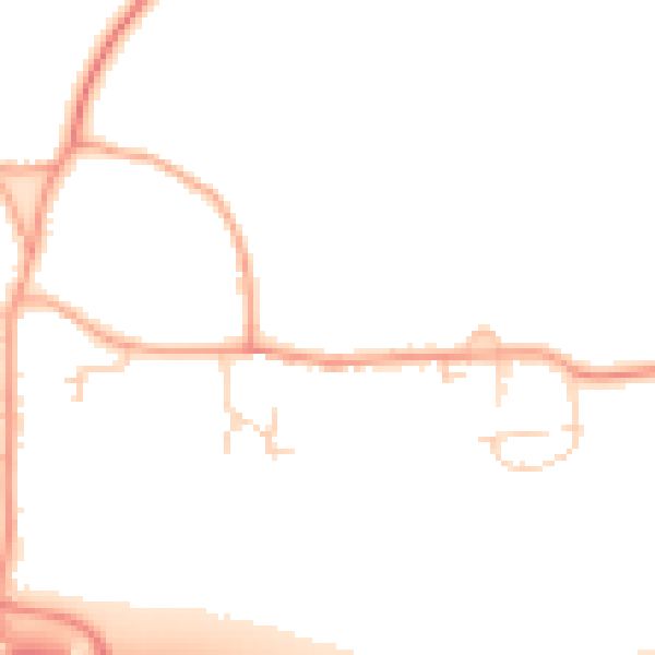 Daytime road noise heatmap for IP28 6RQ
