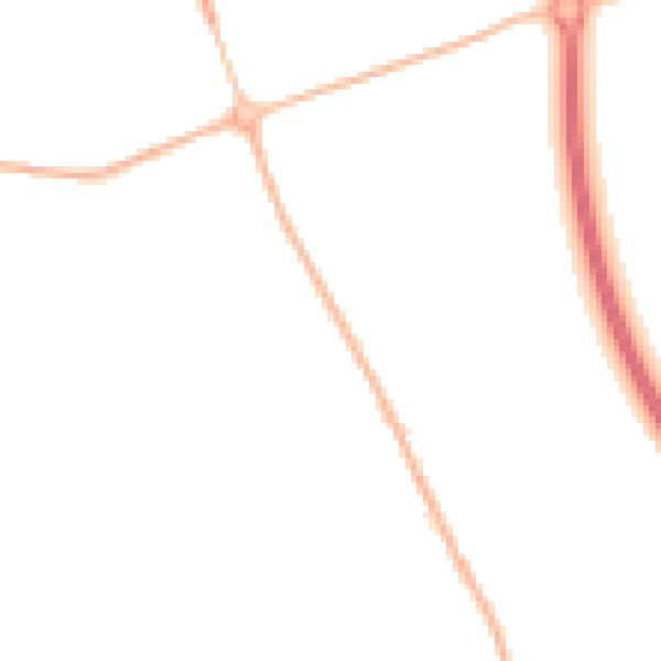 Night-time road noise heatmap for IP28 6TN