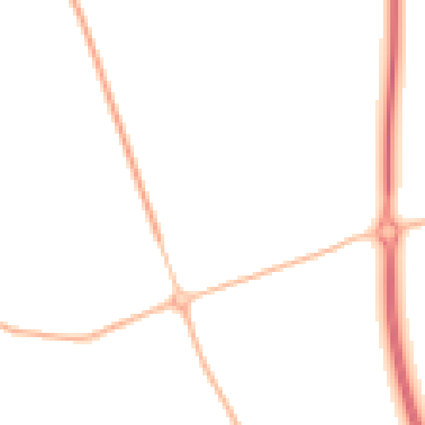 Night-time road noise heatmap for IP28 6TS