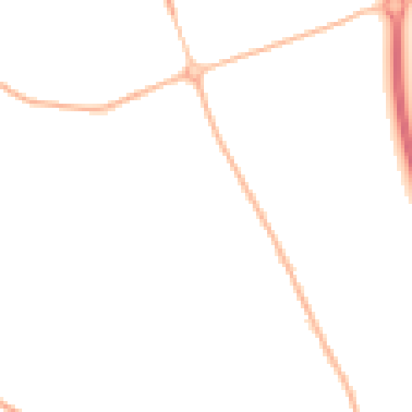 Night-time road noise heatmap for IP28 6UG
