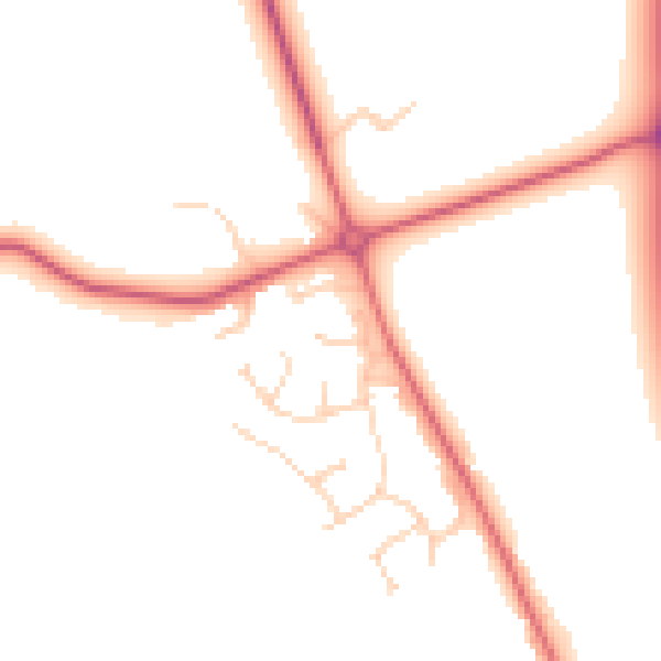 Daytime road noise heatmap for IP28 6XA