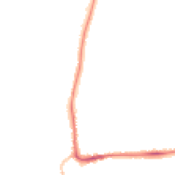 Night-time road noise heatmap for IP28 7AG
