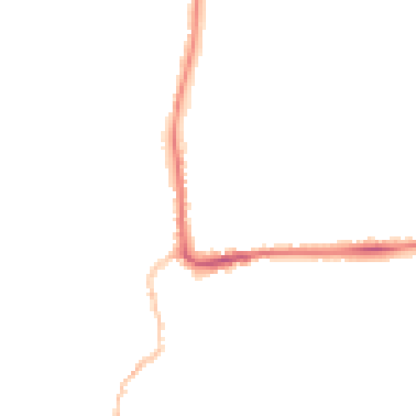 Night-time road noise heatmap for IP28 7AU
