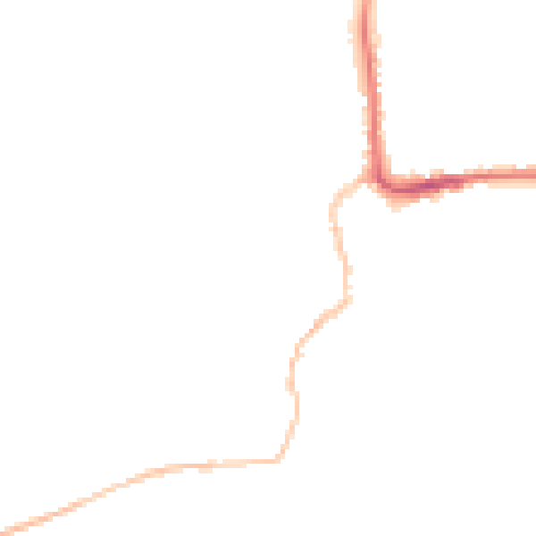 Night-time road noise heatmap for IP28 7ED
